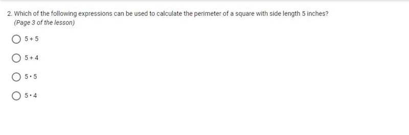 Which of the following expressions can be used to calculate the perimeter of a square-example-1