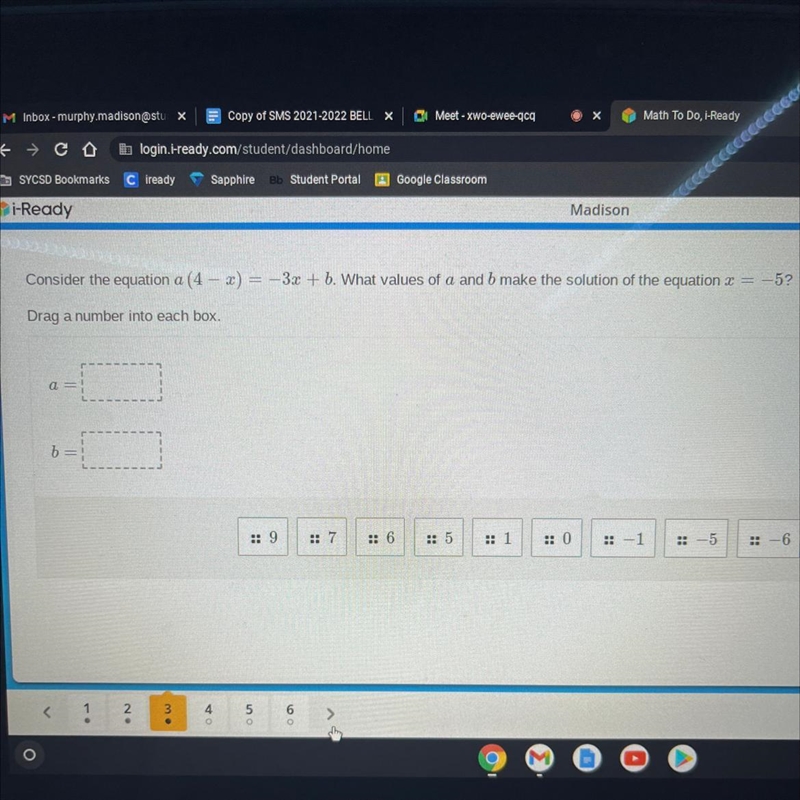 What is the value of a and b?-example-1