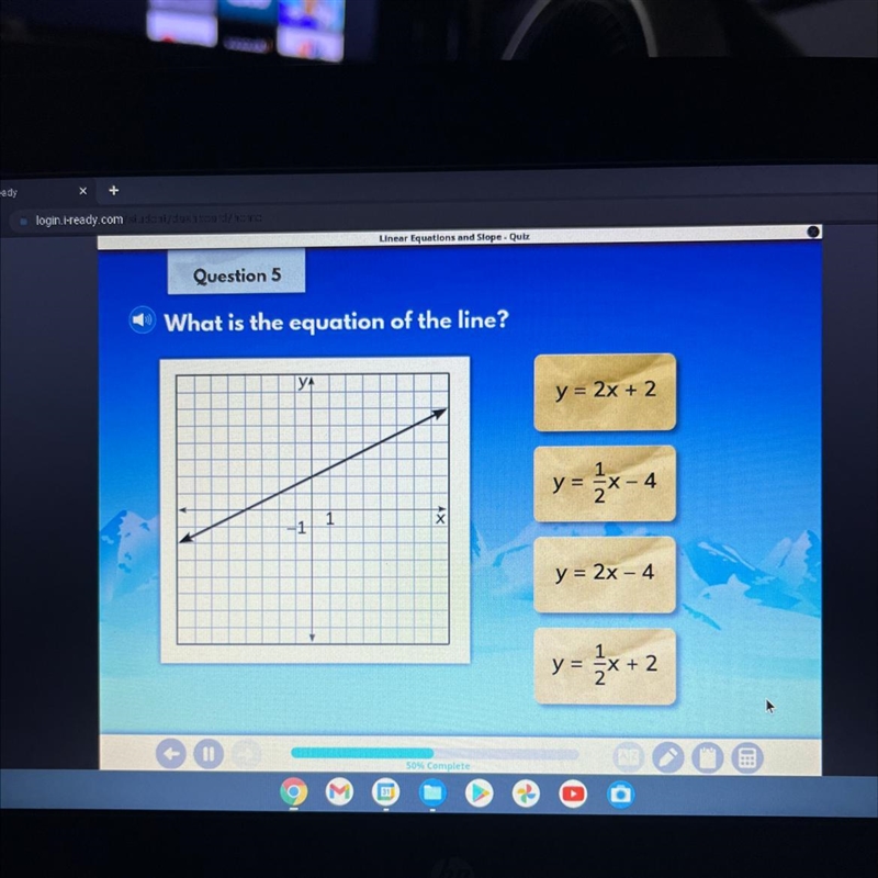 What is the equation of the line?-example-1