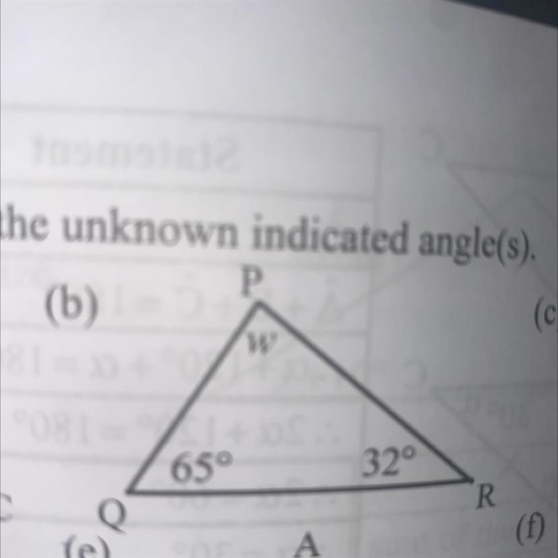 (b) 1-5 P W I=0+90/1 081=1+0S.. 65° f O 32° (c) POE R-example-1