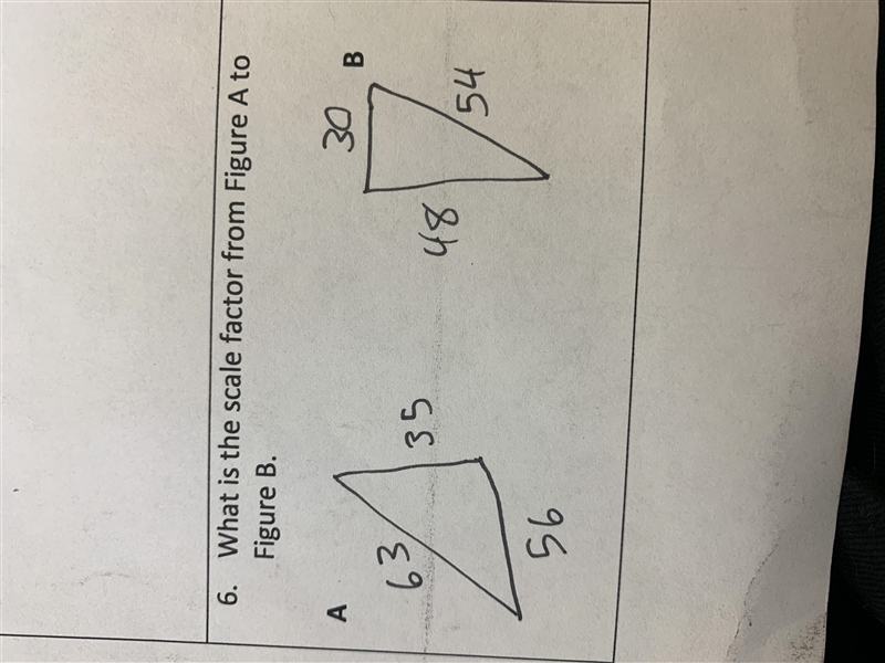 What is the scale factor from figure A to figure B-example-1