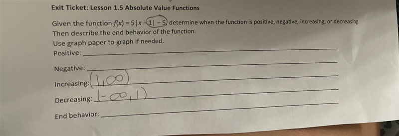 Positive & negative functions & the end behavior-example-1