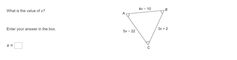 What is the value of x? (See attached image for details.) Enter your answer in the-example-1