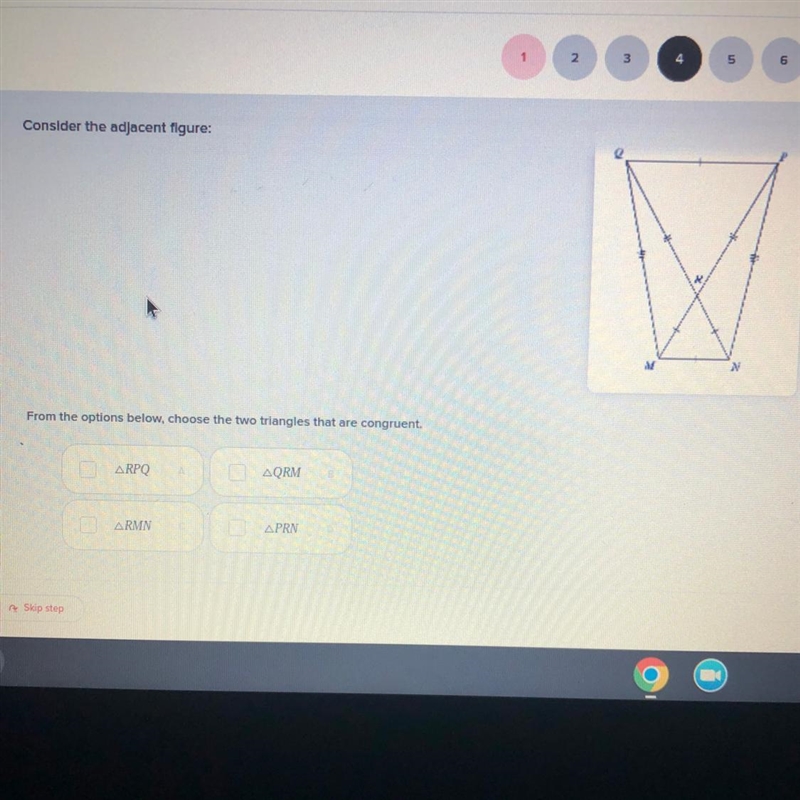 From the options below, choose the two triangles that are congruent-example-1