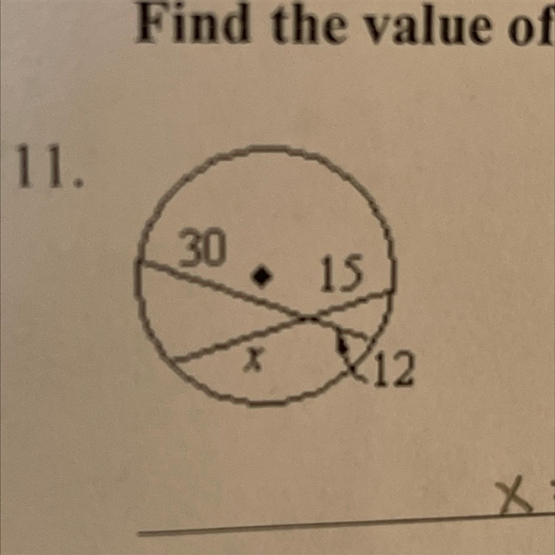 Find the value of x please answer ASAP!!!!-example-1