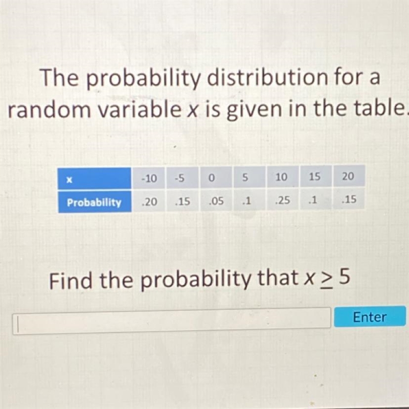 Find the probability that x > 5-example-1