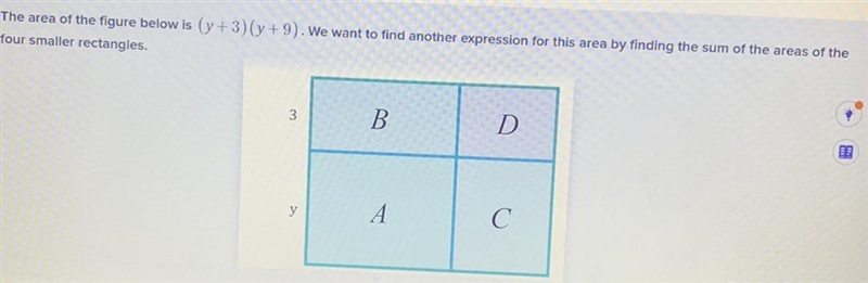 What is the area of rectangle A? Area of A=-example-1