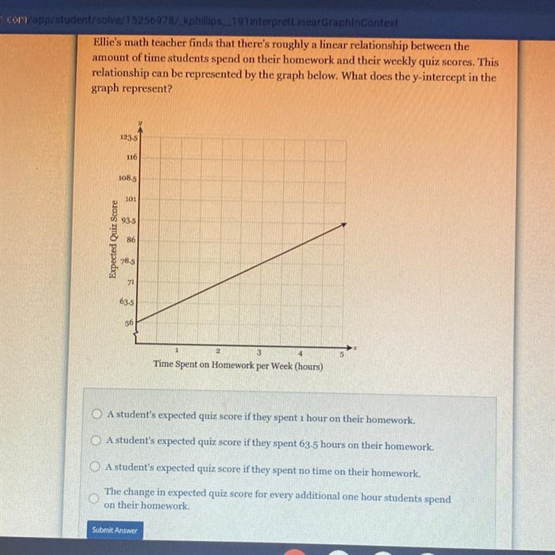 Ellie's math teacher finds that there's roughly a linear relationship between the-example-1