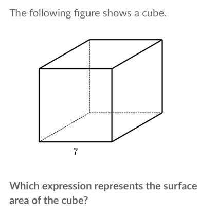 Which expression represents the surface area of the cube-example-1