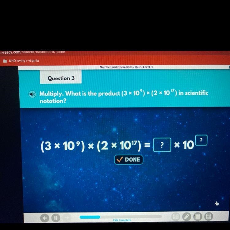 Multiply. What is the product (3 x 10^9) * (2 * 10^17) in scientific notation? ? (3 * 10^9) * (2 x-example-1