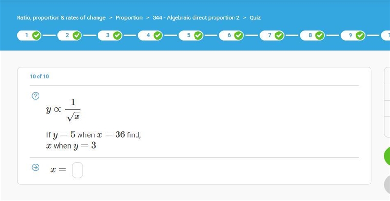 Hi, can you please help me answer this direct proportion question? Somehow I keep-example-1