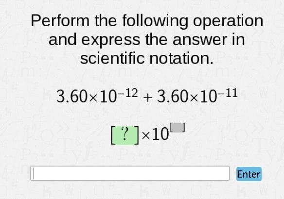 perform the following operation and express the answer in scientific notation 3.60x-example-1