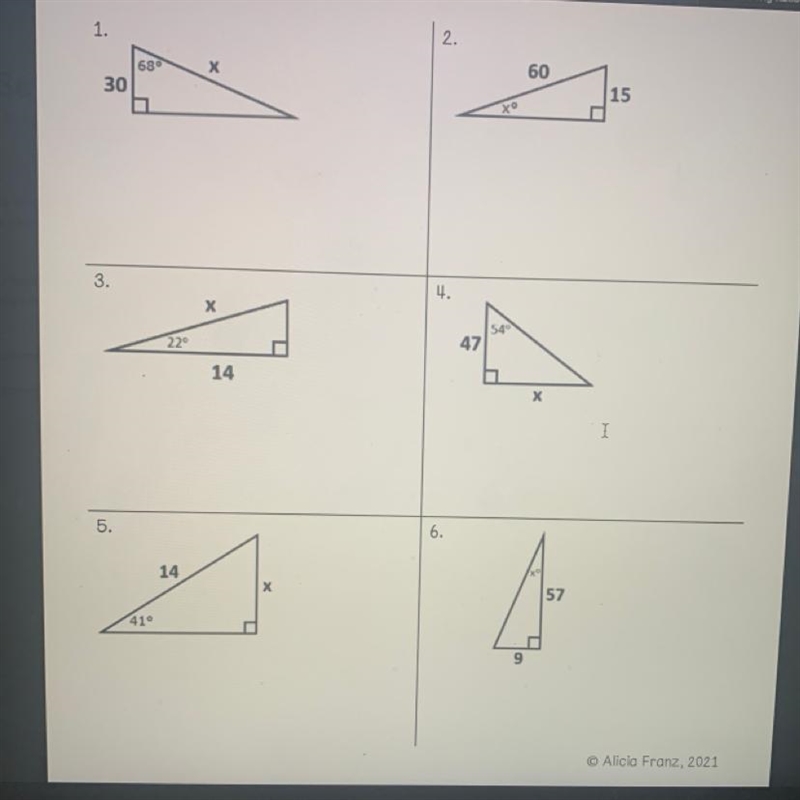 Which trig ratio determine which trig ratio to use to solve for x-example-1