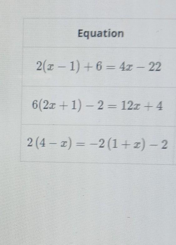 Hi I need to know with equation is a one solution , no solution anf a infinite solution-example-1