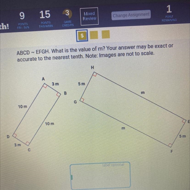 What is the value of m-example-1