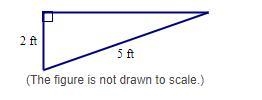 What is the length of the unknown leg of the right​ triangle? 2 ft and 5 ft ​(The-example-1