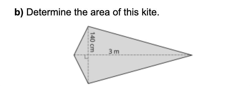 Determine the area of this kite.-example-1