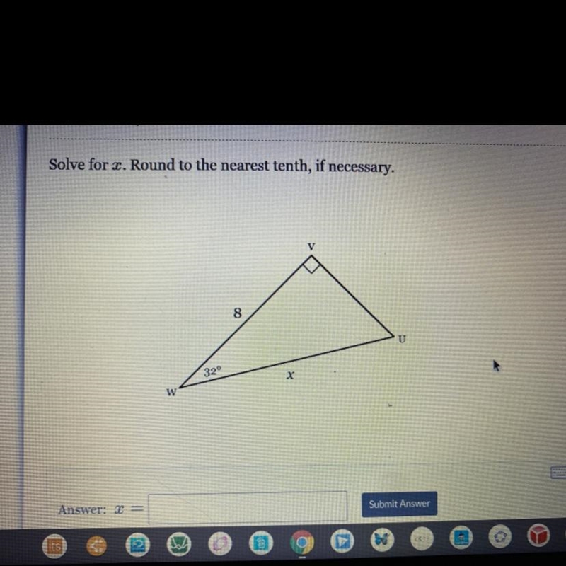 Solve for x. Round to the nearest tenth, if necessary.-example-1