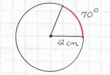 1. Find the length of the arc shown in red: 2. Find the area of the circle:-example-1