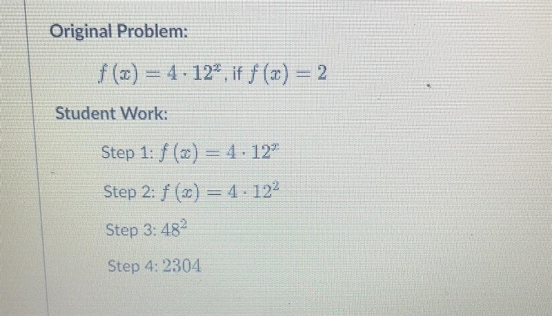 A student turned in the following work that was not correct. Explain the mistake the-example-1