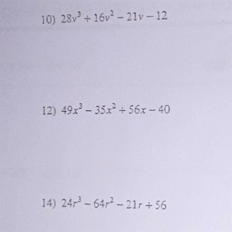 Factor by grouping NEED HELP ASAP # after letters are the exponent 1: 28v+16v2-21v-example-1