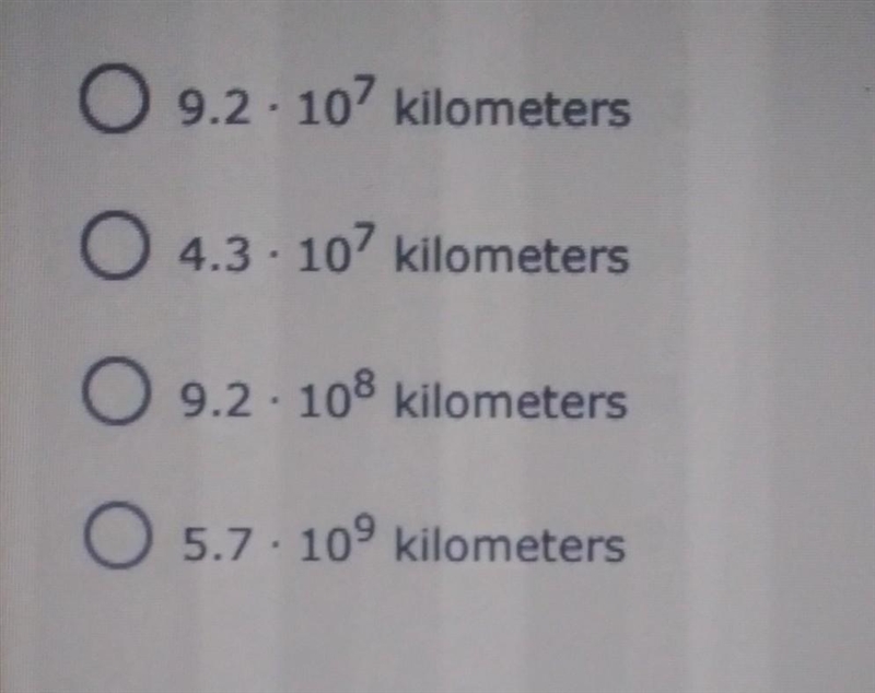 The distance of planet Mercury from the Sun is approximately 5.8. 10 kilometers, and-example-1