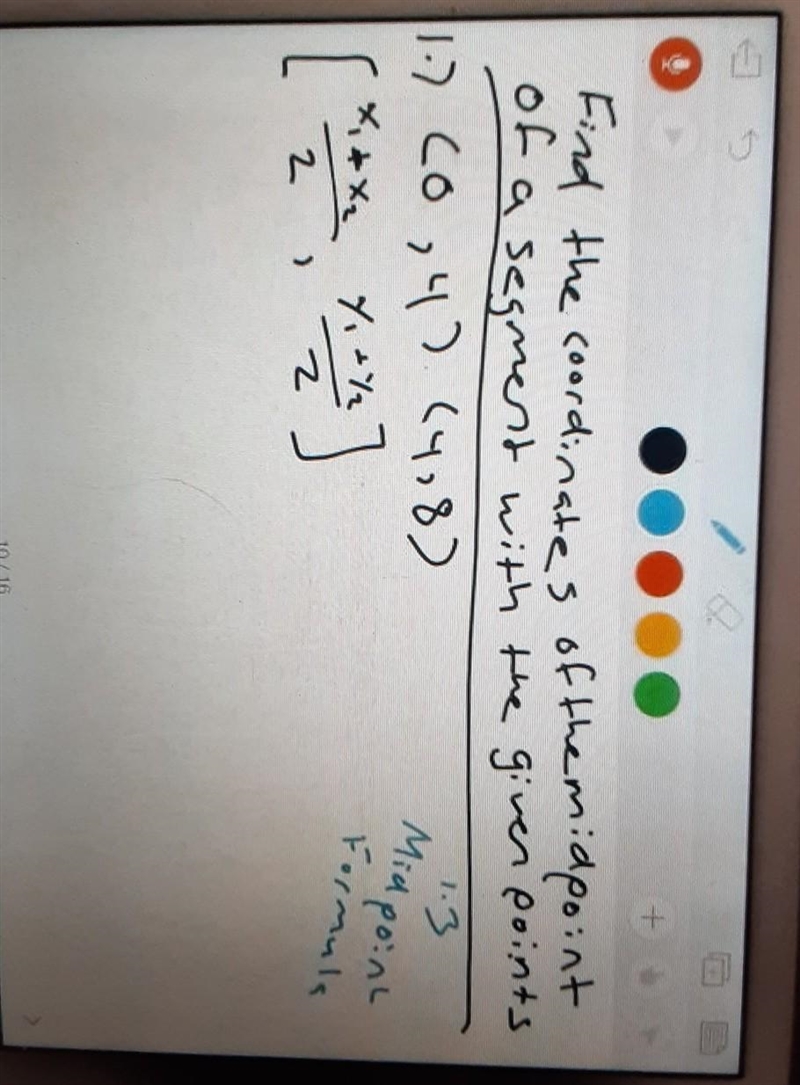 Find the coordinates of the midpoint of a segment with the given points-example-1