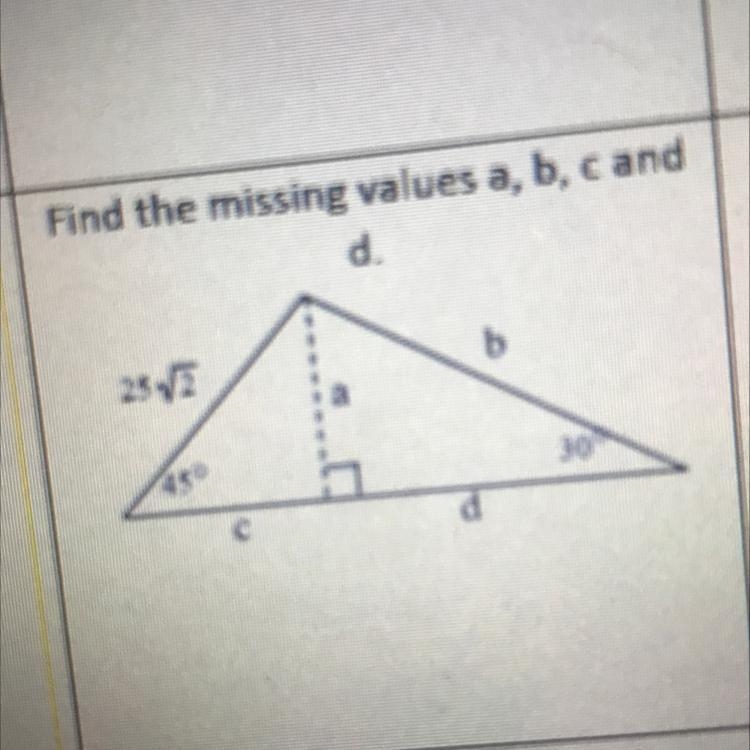 Find the missing values a, b, c and d-example-1