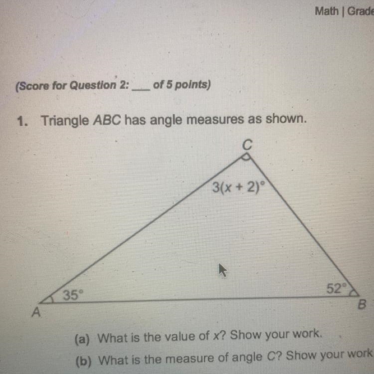 Help help what’s the value of x measure of c-example-1