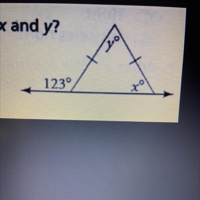 What are the values of x and y? A- x=56, y=68 B- x=68, y=56 C- x=57, y=66 D- x=66, y-example-1