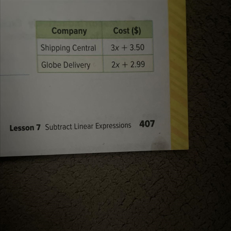 The cost for shipping a package that weighs x pounds from Boise to Los Angeles is-example-1