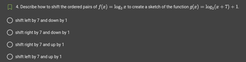 Describe how to shift the ordered pairs to create a sketch of the function. shift-example-1