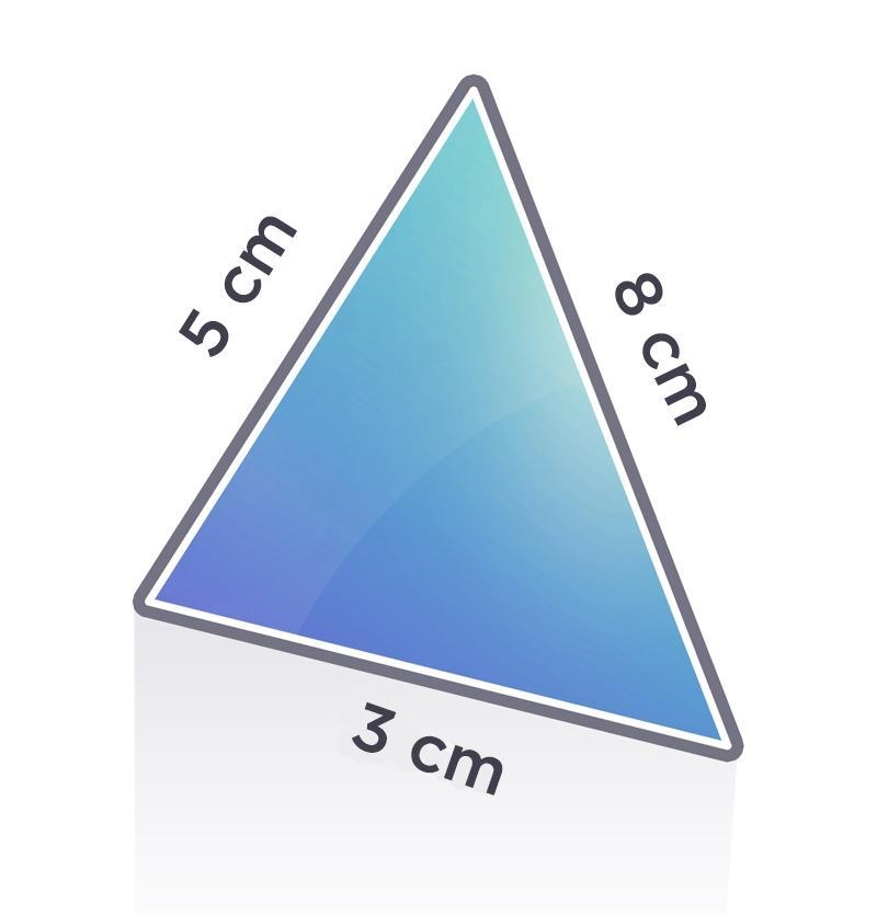 Classify the triangle by its sides. A triangle has an 8 centimeter side, a 5 centimeter-example-1