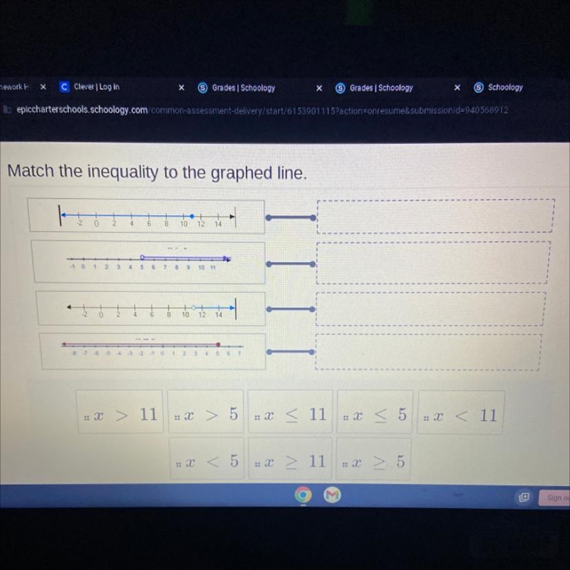 Match the inequality to the graphed line.-example-1