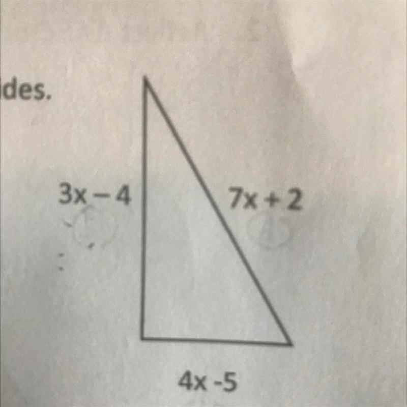 Find the lengths of the sides (x=5)-example-1