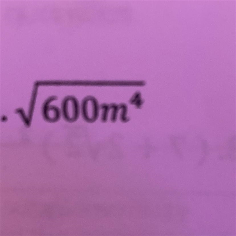 Square root of 600m to the 4th power-example-1