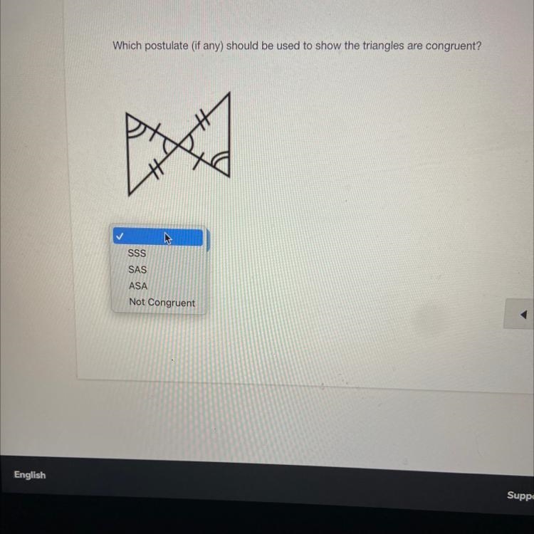 Which postulate (if any) should be used to show the triangles are congruent?-example-1