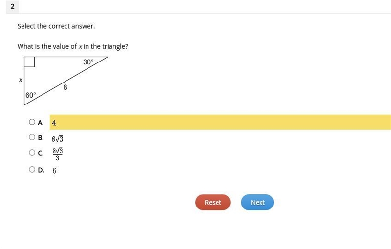 What is the value of x in the triangle?-example-1