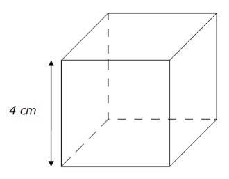 Find the volume of the cube A) 16 cm^3B) 12 cm^3C) 64 cm^3D) 48 cm^3-example-1