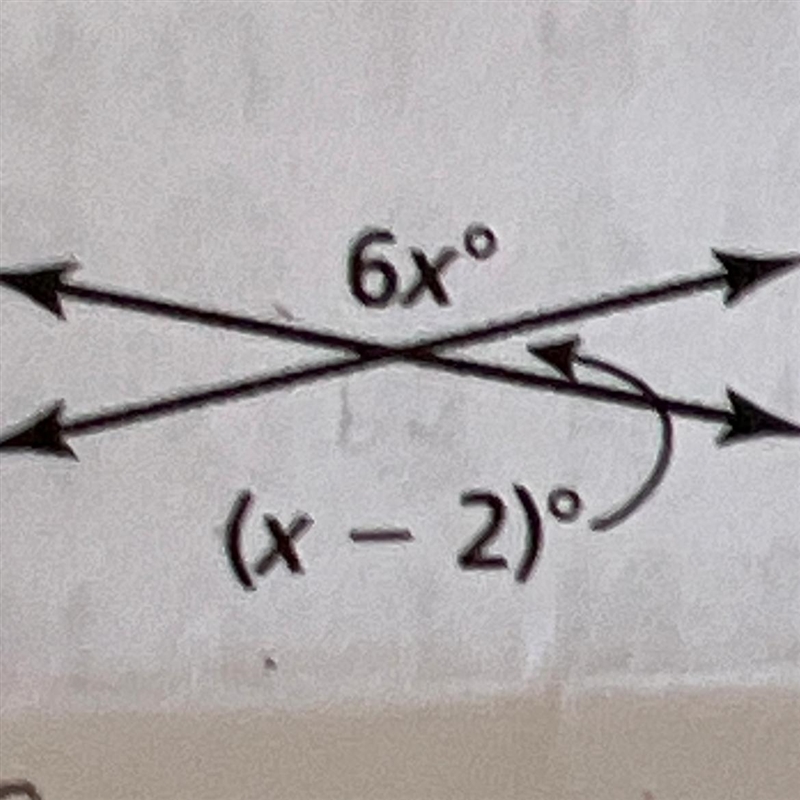 Tell whether the angles are adjacent or vertical. Then find x-example-1