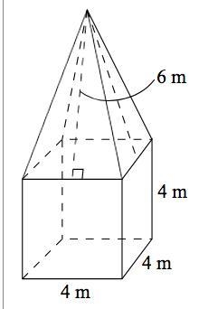 Identify the surface area of the composite figure. Answers; S = 128 m2 S = 144 m2 S-example-1