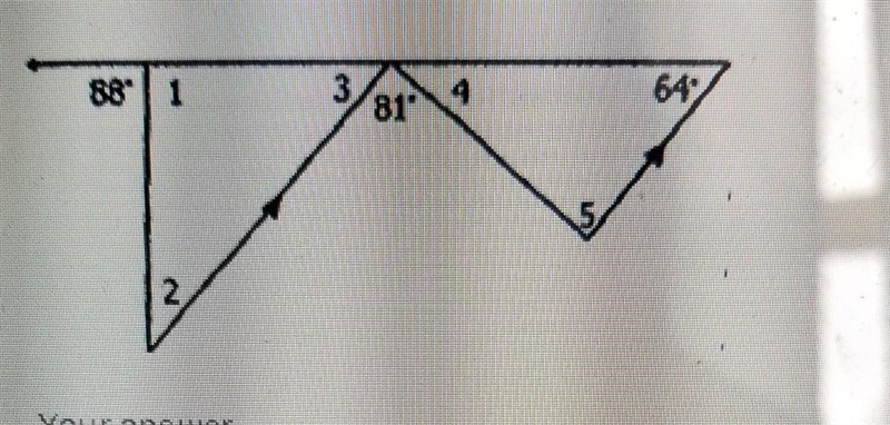 I need help finding the measures of angles 1, 2,3,4 and 5-example-1