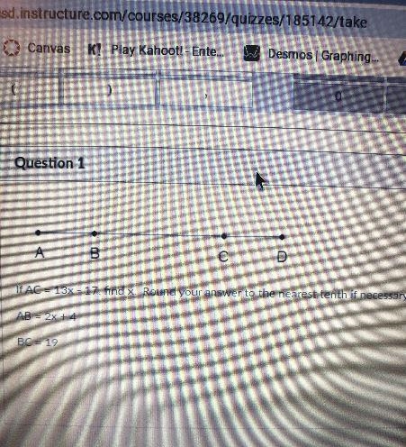 If AC=13x-17, find x. Round your answer to the nearest tenth if necessary AB= 2x+4 BC-example-1