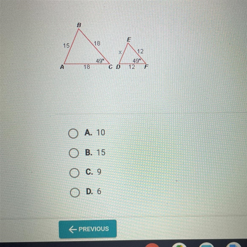 What is the length of DE?-example-1