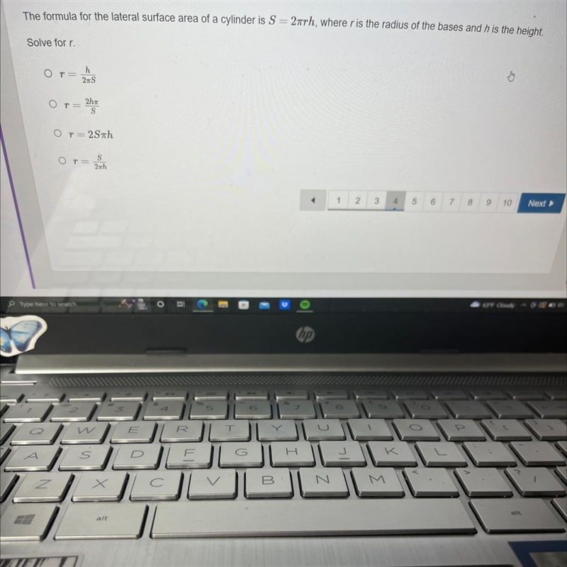 Help please! What is the correct answer and how do I solve for R?-example-1