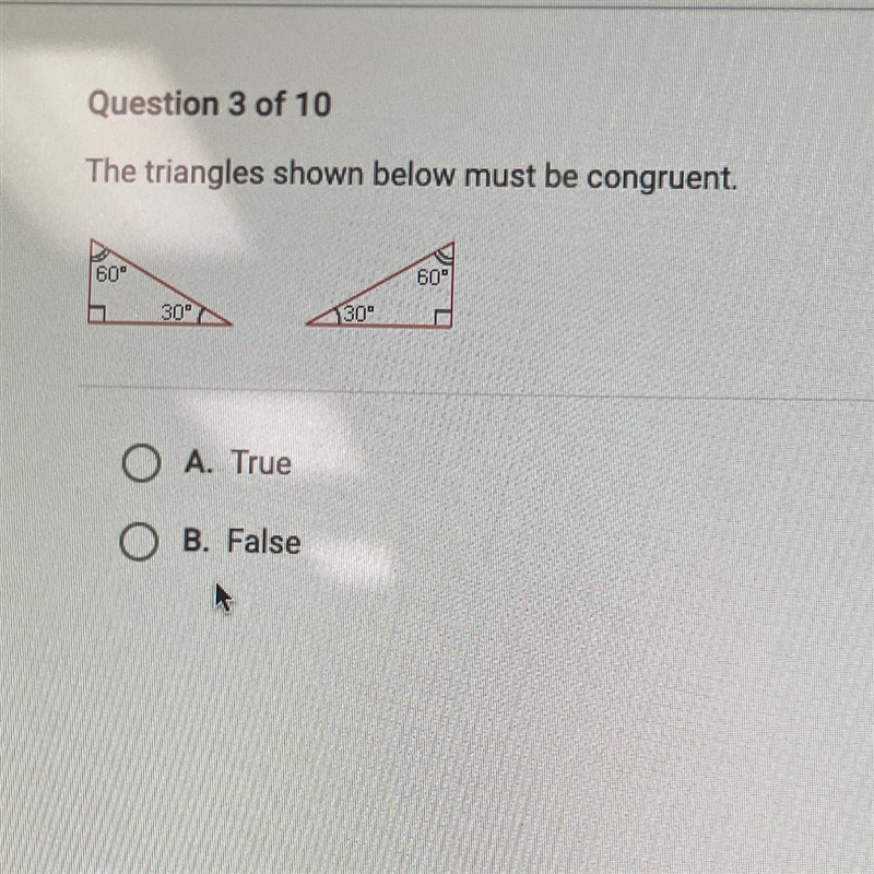 The triangles shown below must be congruent.-example-1