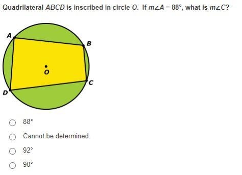 Quadrilateral ABCD is inscribed in circle O. If M-example-1