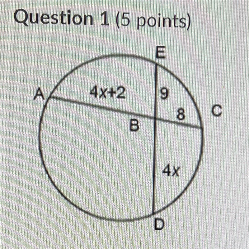 Solve for X 1) 5 2) 6 3) 4 4) 3-example-1