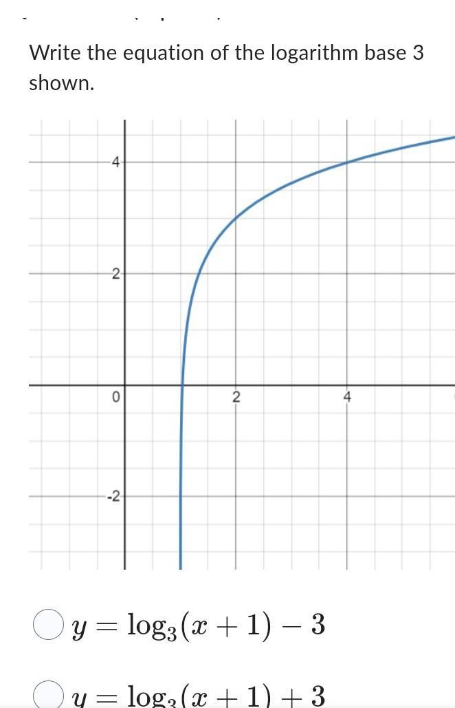 Write equation of the log base of 3​-example-1