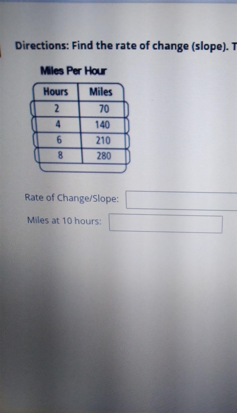 Find the rate of change (slope). then predict the next interval.-example-1